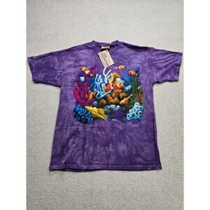The Mountain Aquarium Clown Fish AOP Tie Dye Shirt Men's Size Large Made In USA